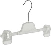 De Kledinghanger Gigant - 10 x Rok / broekhanger kunststof transparant met anti-slip knijpers, 30 cm