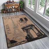 Tapiso Floorlux Tapijt Binnen Bruin Keuken Woonkamer Vloerkleed Maat– 60x110