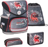 Belmil Schoolspullenset War Of Dragons 19 Liter Zwart 4-delig