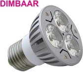 LED Spot Koel Wit - 6 Watt - E27 - Dimbaar