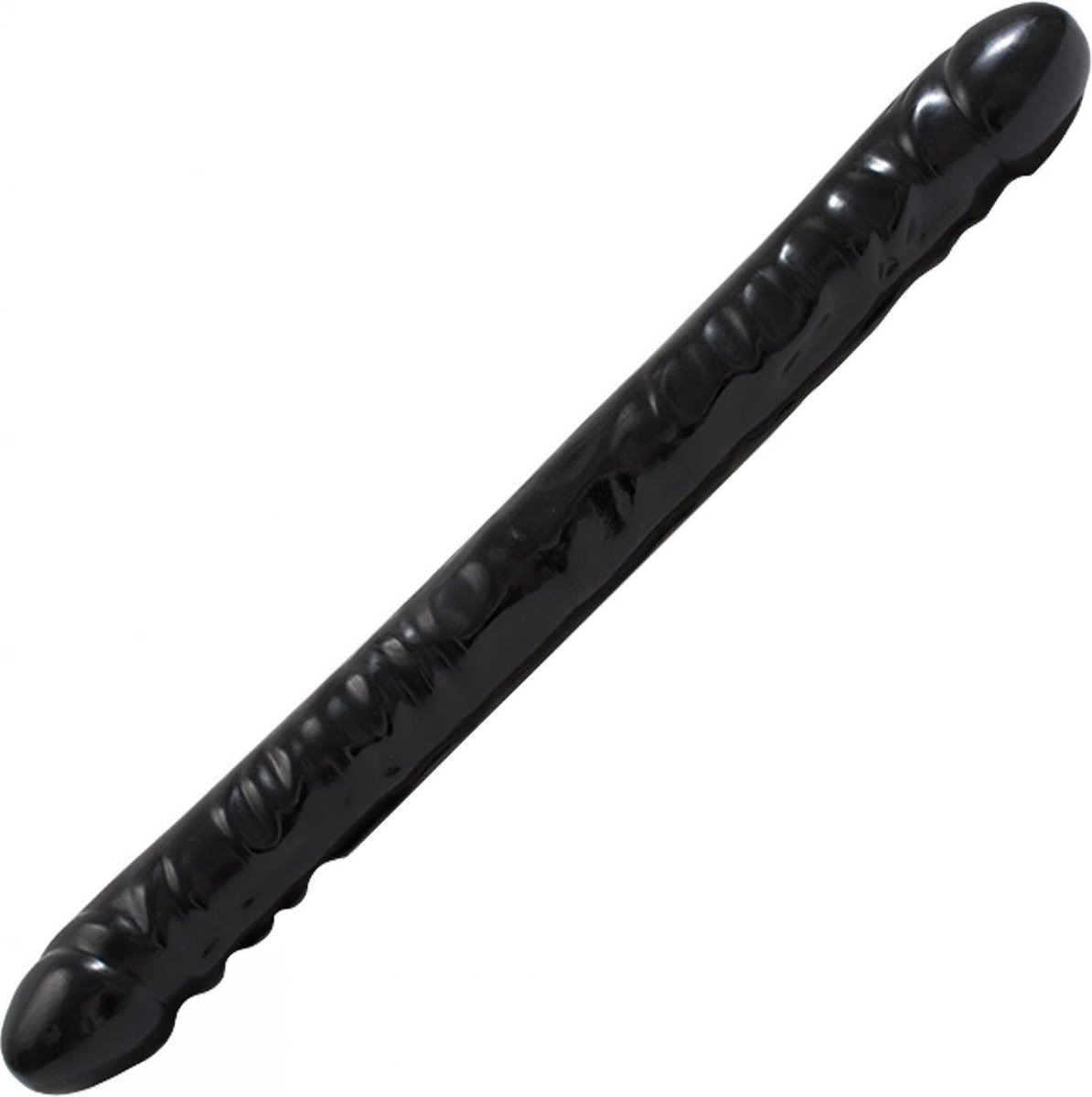 Doc Johnson Built In America dubbele dildo Veined Double Header, 18 zwart - 45,21 cm
