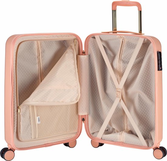 Princess Traveller Harlem - Handbaggage Koffer - Roze - S - 55cm - Princess Traveller