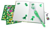 dagboek met pen Crazy Dino 23 cm papier groen