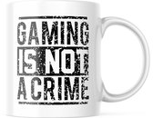 Gamer Mok met tekst: Gaming is not a crime | Grappige mok | Cadeau