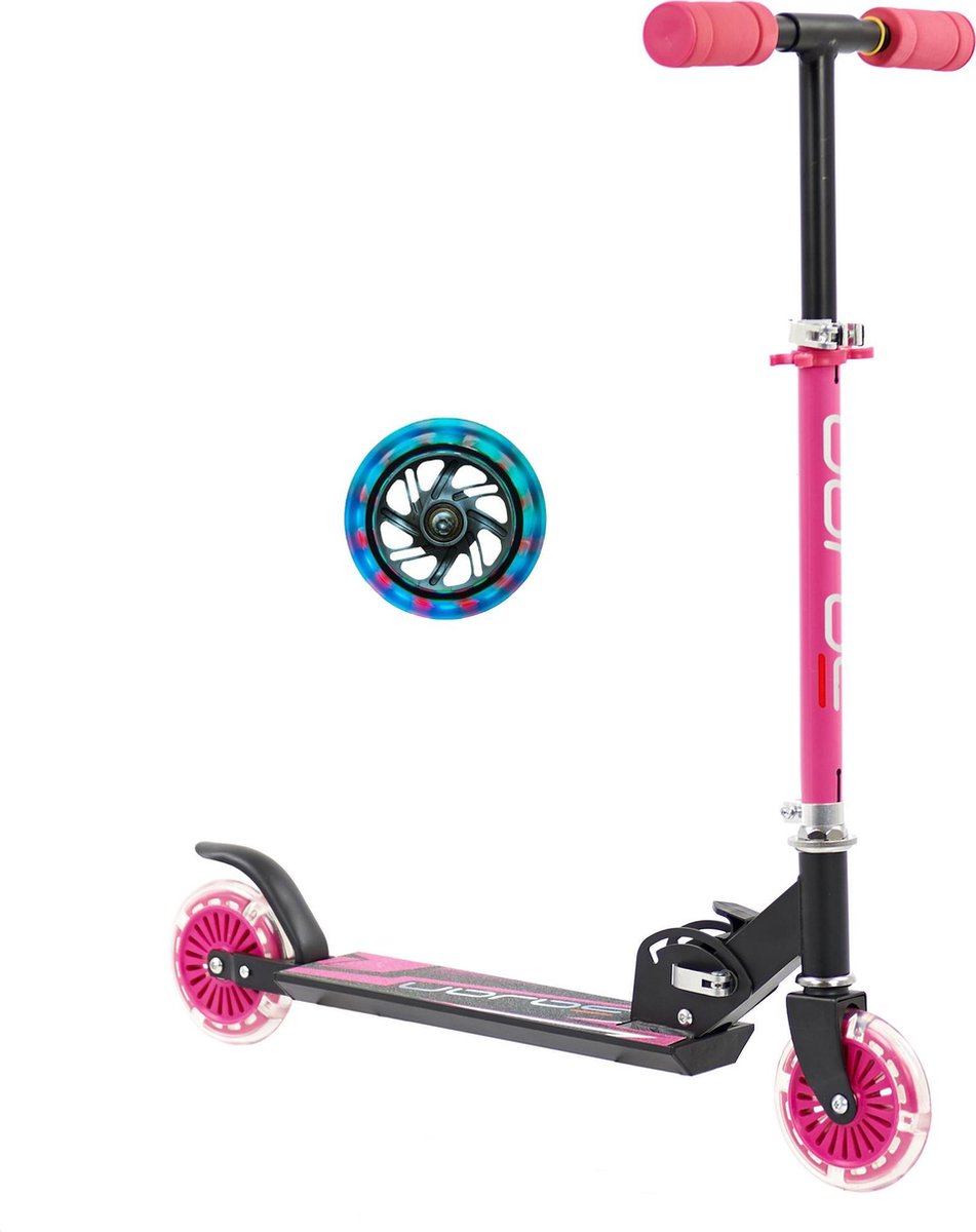 Sajan - Kinderstep - Step - Step met LED Wielen - Aluminium - Autoped - Roze — afbeelding 6