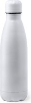 RVS waterfles/drinkfles wit met schroefdop 790 ml - Sportfles - Bidon