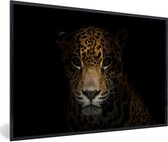 Fotolijst incl. Poster - Panter - Zwart - Nacht - 60x40 cm - Posterlijst