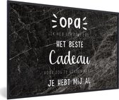 Cadre photo avec poster - Le meilleur cadeau - Grand-père - Citations - Proverbes - 60x40 cm - Cadre poster