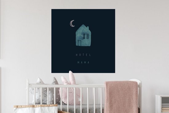 Stickers muraux - Film autocollant - Dictons - Citations - Maman Hotel - Mère - 50x50 cm - Film adhésif - Stickers muraux Chambre d'enfant - Papier peint autocollant - Papier peint autocollant - Film autocollant