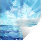 Muurstickers - Sticker Folie - Zee - Lucht - Zon - 100x100 cm - Plakfolie - Muurstickers Kinderkamer - Zelfklevend Behang XXL - Zelfklevend behangpapier - Stickerfolie