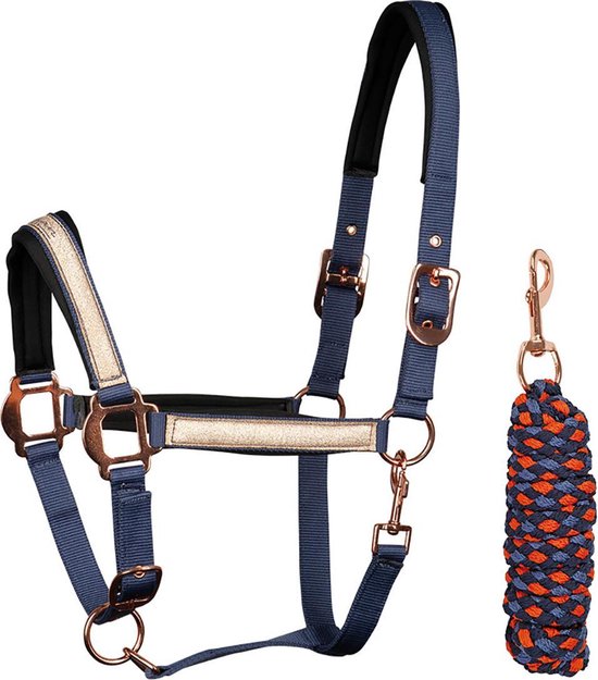 Foto: Harry s horse halsterset glitter ensign blue full