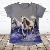 T-shirt met paard grijs -s&C-86/92-t-shirts meisjes
