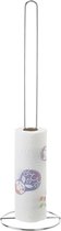 Wc/toiletrol houder staand zilver 56 cm - Toilet/badkameraccessoires - Toilet/badkamerbenodigdheden