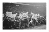 Walljar - Feyenoord - Reims '63 II - Zwart wit poster met lijst