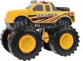 monstertruck met licht en geluid geel 19 cm