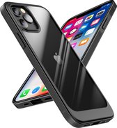 ShieldCase geschikt voor Apple iPhone 13 Pro hoesje TPU met rand - zwart/transparant - Shockproof hoesje - Extra robuuste rand - Beschermhoesje - Shockproof Hardcase - Siliconen bumper