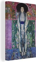 Canvas Schilderij Portret van Adèle Bloch-Bauer II - Gustav Klimt - 20x30 cm - Wanddecoratie