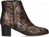 Van Dalen  - Enkellaars Suede Met Print - Womens - Black - 37