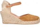 Van Dalen  - Espadrille Op Sleehak - Cognac - 41