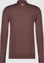 Purewhite -  Heren Slim Fit   Essential Trui  - Bruin - Maat XS