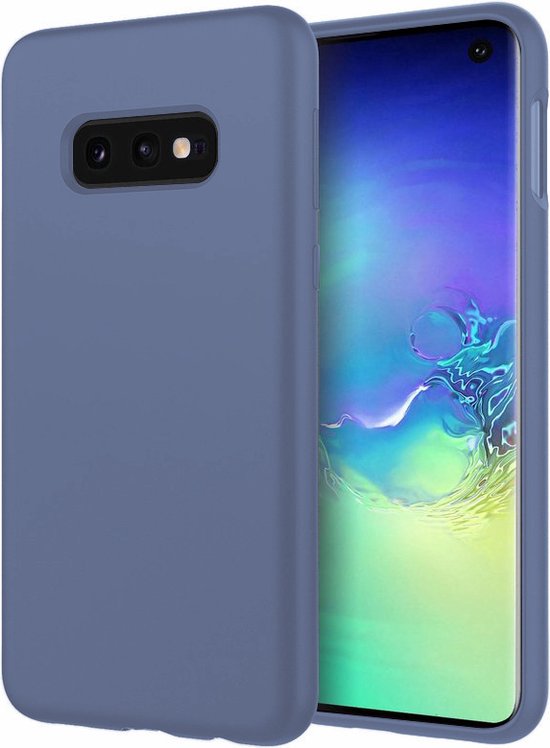 ShieldCase silicone case geschikt voor Samsung Galaxy S10e - silicone back cover - bescherming tegen vallen & stoten - lavendel grijs
