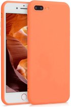 Shieldcase Siliconen hoesje met camera bescherming geschikt voor Apple iPhone 7 Plus / 8 Plus - oranje