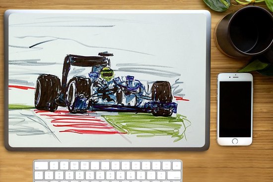 Sticker pour ordinateur portable - 17,3 pouces - une voiture de course de Formule 1