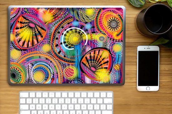 Autocollant pour ordinateur portable - 15,6 pouces - Formes - Art - Motifs - Psychédélique - 36 x 27,5 cm - Autocollants pour ordinateur portable - Skin pour ordinateur portable - Housse