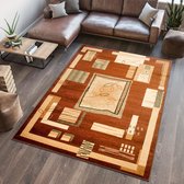 Tapiso Dorian Vloerkleed Bruin Beige Modern Slaapkamer Woonkamer Tapijt Maat- 240x330