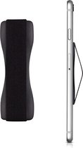 kwmobile universele vingerhouder - Elastische smartphone griphouder - Zelfklevend - Geschikt voor alle merken - Zwart