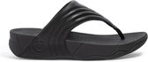 FitFlop™ Walkstar Toe Post Wide Fit - Leather All Black - Maat 40