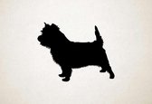 Silhouette hond - Cairn Terrier - L - 75x97cm - Zwart - wanddecoratie