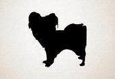 Silhouette hond - Papillon - M - 60x63cm - Zwart - wanddecoratie