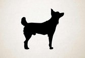 Silhouette hond - Hare Indian Dog - L - 75x78cm - Zwart - wanddecoratie