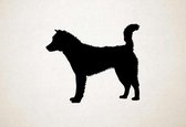 Silhouette hond - Kishu Ken - XS - 25x29cm - Zwart - wanddecoratie
