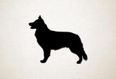 Silhouette hond - Berger Blanc Suisse - XS - 25x30cm - Zwart - wanddecoratie