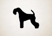 Silhouette hond - Kerry Blue Terrier - L - 75x95cm - Zwart - wanddecoratie