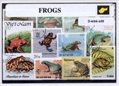 Kikkers – Luxe postzegel pakket (A6 formaat) : collectie van verschillende postzegels van kikkers – kan als ansichtkaart in een A6 envelop - authentiek cadeau - kado tip - geschenk