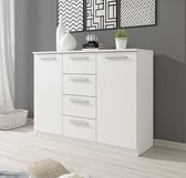 MEUBELLA - Dressoir Salerno - Wit - 118 cm