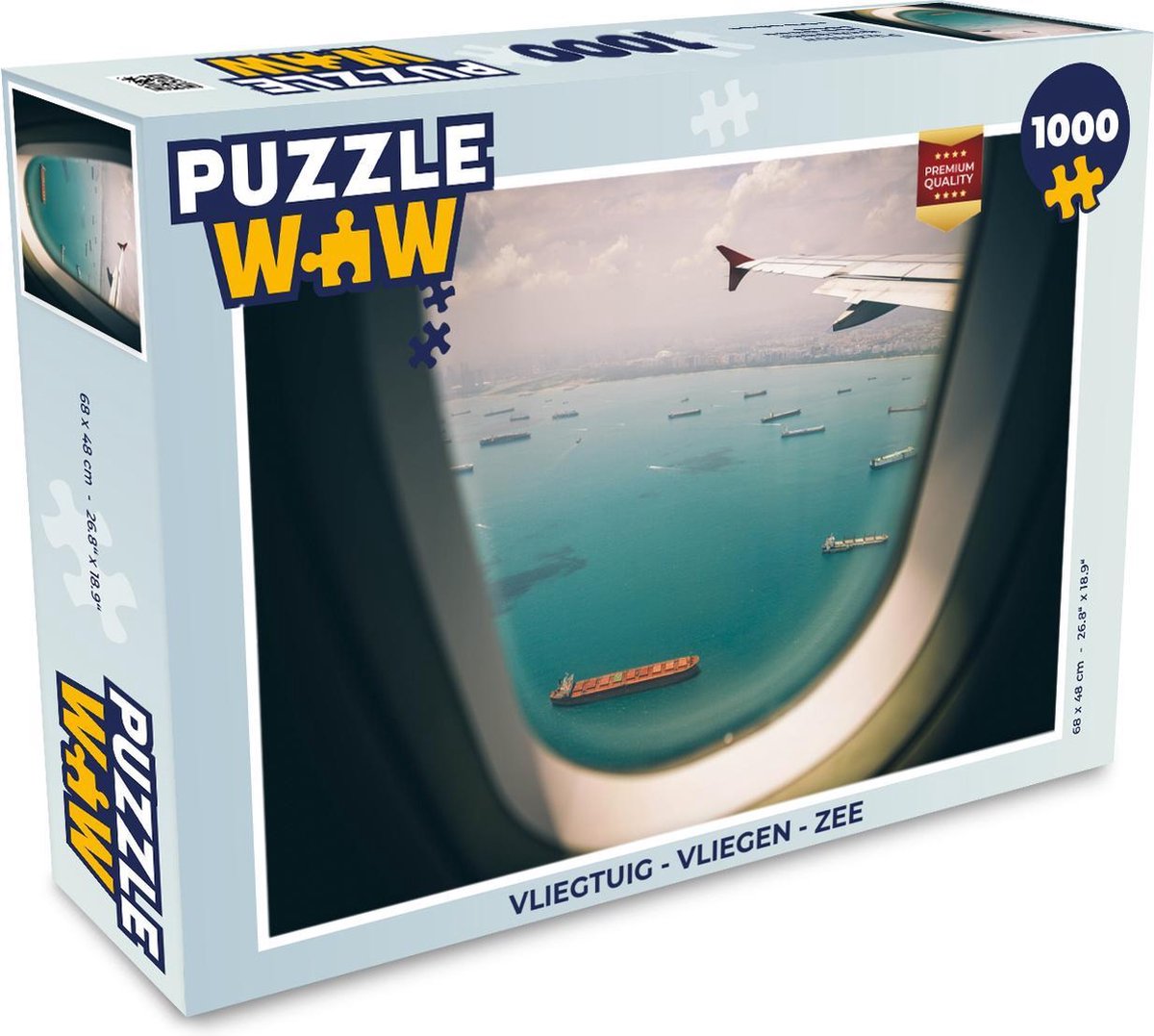 Afbeelding van product PuzzleWow  Puzzel Vliegtuig - Vliegen - Zee - Legpuzzel - Puzzel 1000 stukjes volwassenen