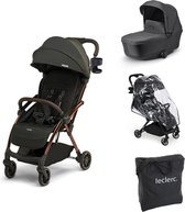 Leclerc Baby Influencer Kinderwagen Bundel - Buggy met Reiswieg incl. Regenhoes - Black brown