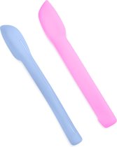 kwmobile 2x reisetui voor tandenborstel - Case van siliconen - Koker voor tandenborstels in poederroze / blauw