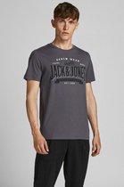 Jack & Jones T-shirt Jjelogo Tee Ss O-neck 2 Col Aw21 No 12189734 Asphalt/slim Mannen Maat - M