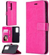 Portemonnee Book Case Hoesje Geschikt voor: Oppo Find X3 Neo - roze