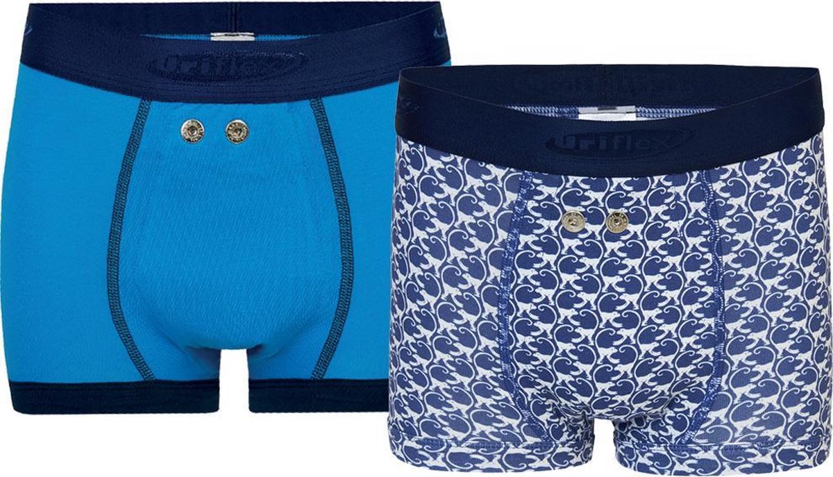 Urifoon plaswekkerbroekje jongens – zindelijkheidstraining – plaswekker ondergoed (set van 2) Blauw/Monkey maat 152 Urifoon plaswekkerbroekje jongens – zindelijkheidstraining – plaswekker ondergoed (set van 2) Blauw/Monkey maat 152