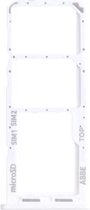 SIM-kaartlade + SIM-kaartlade + Micro SD-kaartlade voor Samsung Galaxy A22 SM-A225 (zilver)