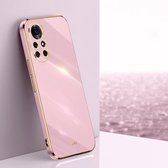 Voor Huawei nova 8 Pro 5G XINLI Rechte 6D Plating Gold Edge TPU Shockproof Case (Cherry Purple)