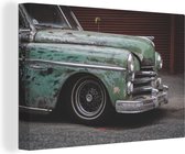 Canvas Schilderij Auto - Vintage - Bumper - 90x60 cm - Wanddecoratie