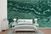 Papier Peint - Papier Papier peint photo Marbre - Agate - Vert - Largeur 400 cm x Hauteur 300 cm