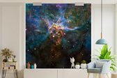 Behang - Fotobehang Galaxy - Sterren - Kleuren - Breedte 220 cm x hoogte 220 cm